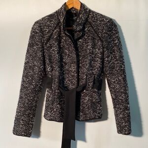 Sandro Black, White and Gray Tweed jacket